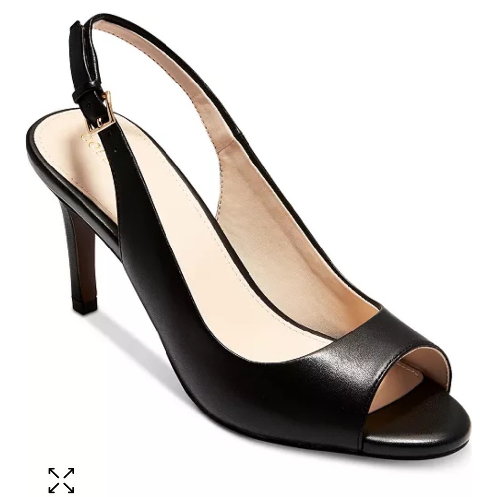 Cole Haan‎ Maya Black Slingback Heels. Size 10